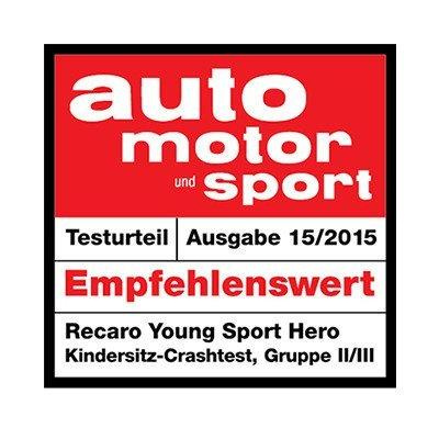 RECARO Young Sport Hero Deep Black fotelik samochodowy 9-36kg