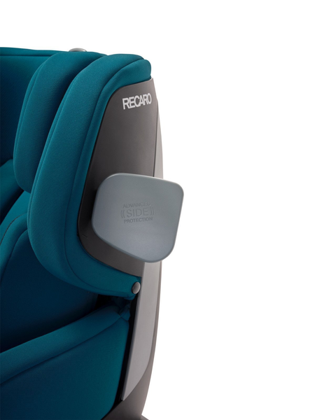 RECARO Salia i-Size Prime Frozen Blue fotelik samochodowy obrotowy <105cm + Easy Tech Alarm do fotelika + Mata ochronna pod fotelik
